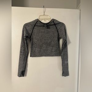 PINK active- long sleeve cropped seamless workout top